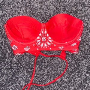Red bikini top